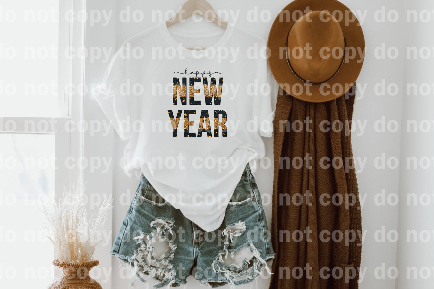 Happy New Year Black And Gold Dream Print or Sublimation Print