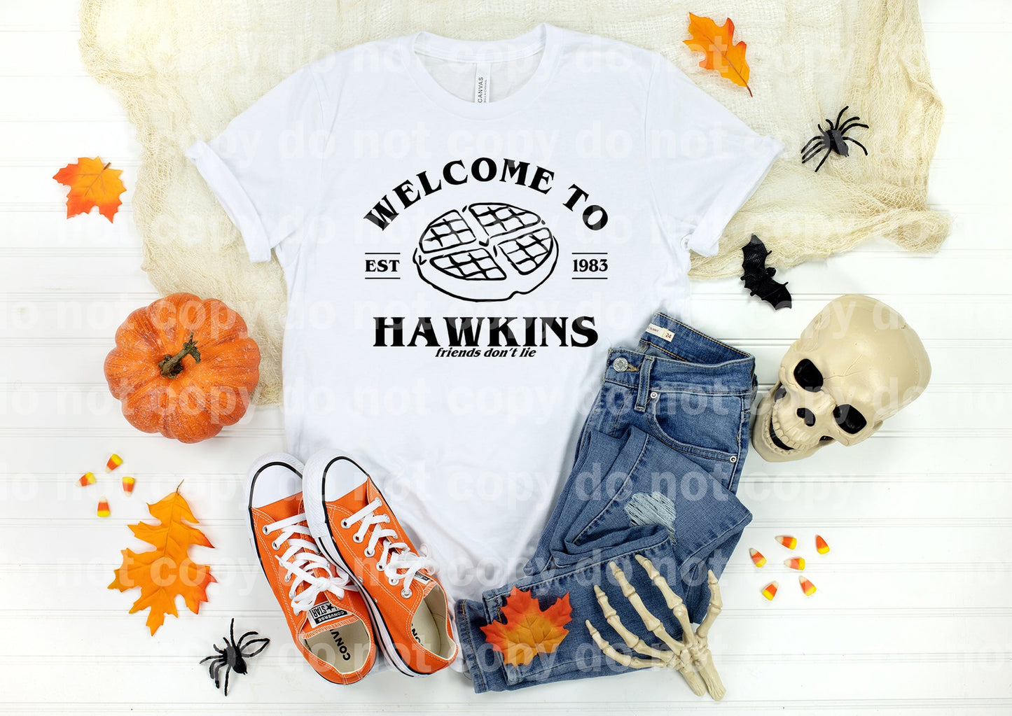 Welcome To Hawkins Friends Don't Lie Black/White Dream Print or Sublimation Print