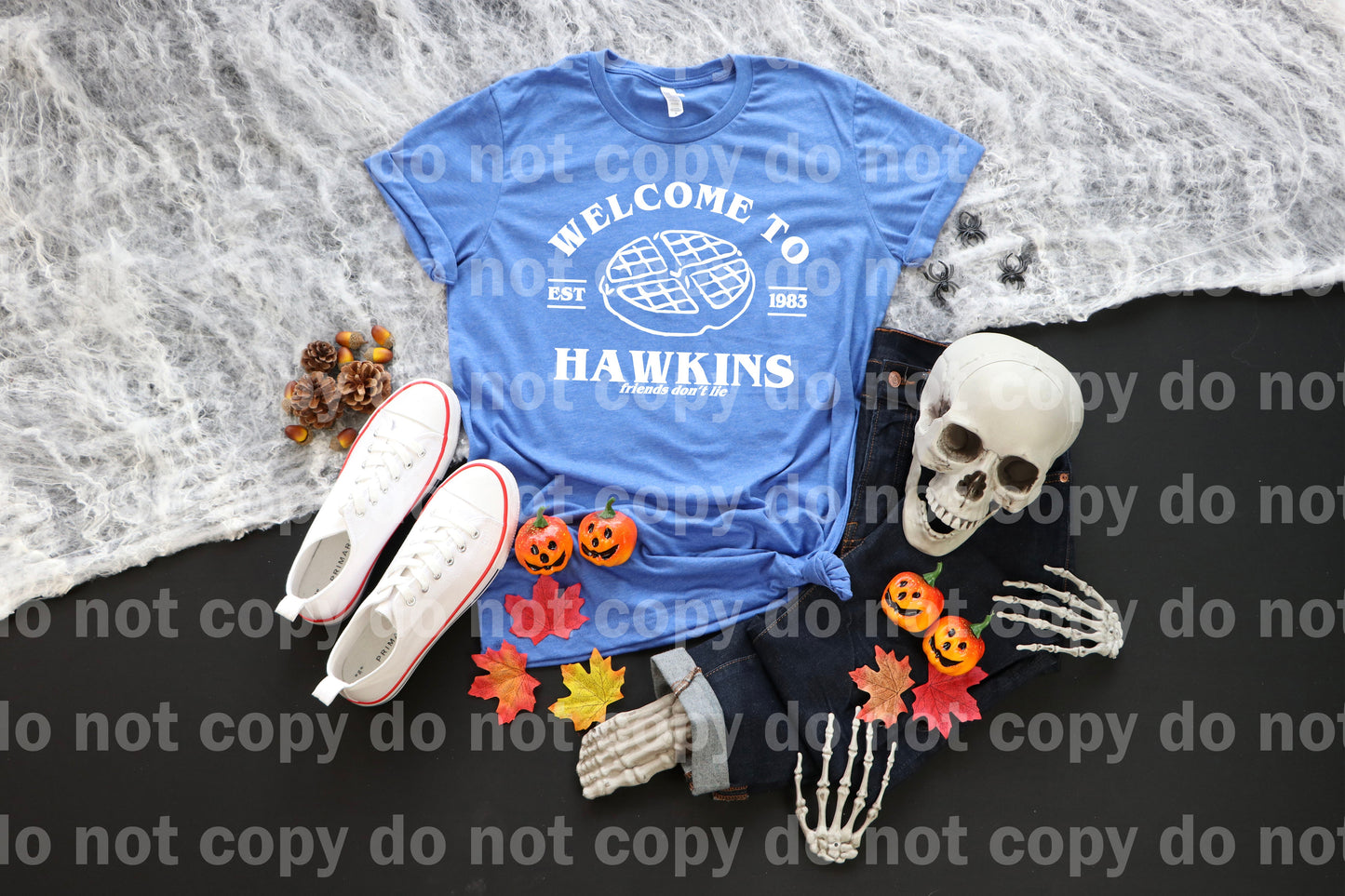 Welcome To Hawkins Friends Don't Lie Black/White Dream Print or Sublimation Print