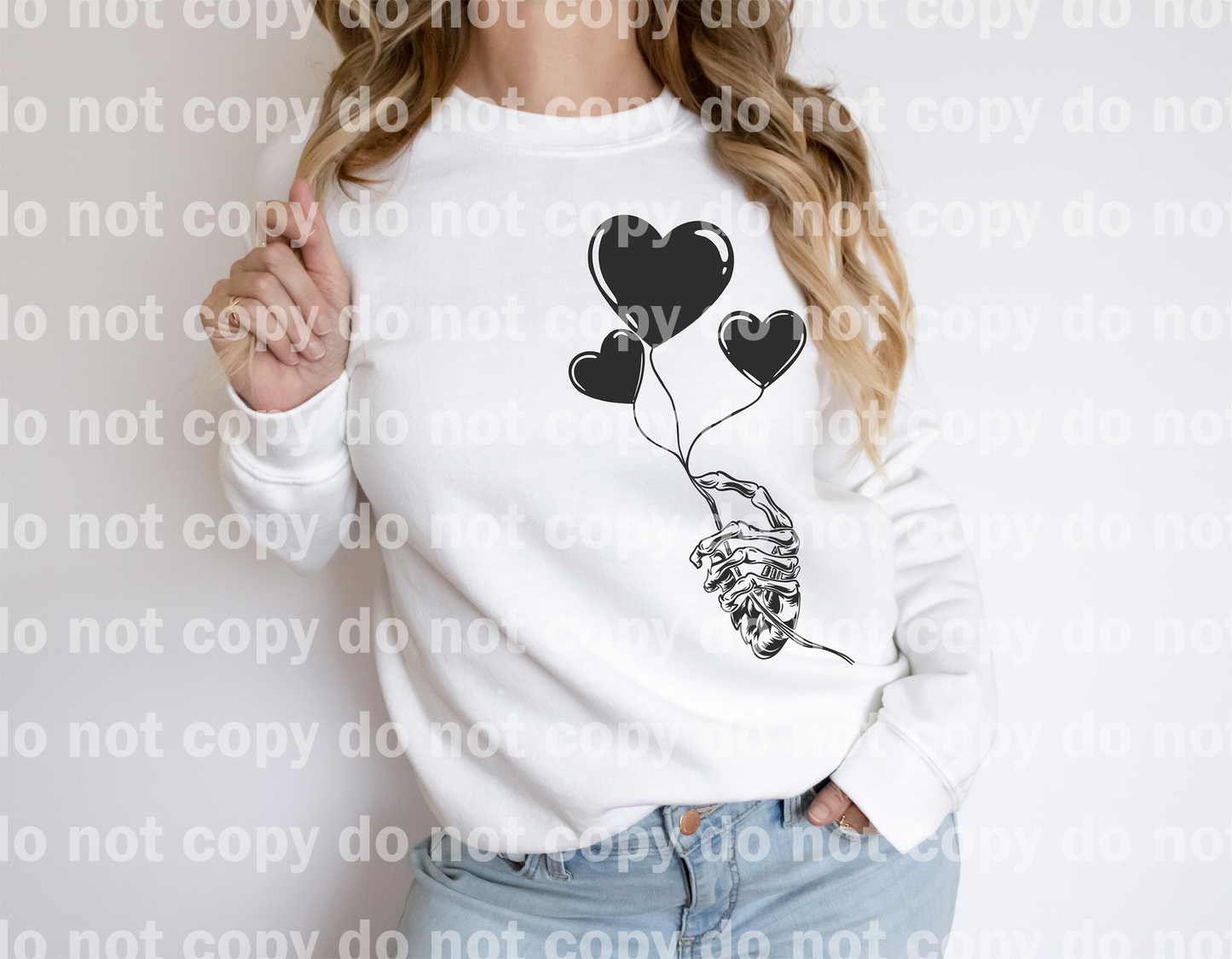 Heart Balloons Skellie Hand Dream Print or Sublimation Print