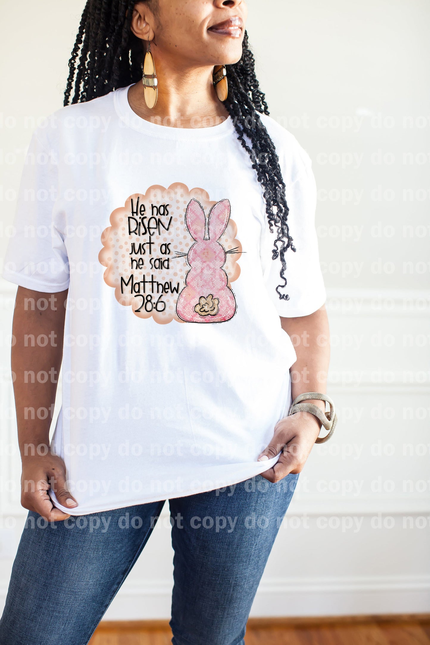 He Has Risen Just As He Said Pink Bunny Dream Print or Sublimation Print