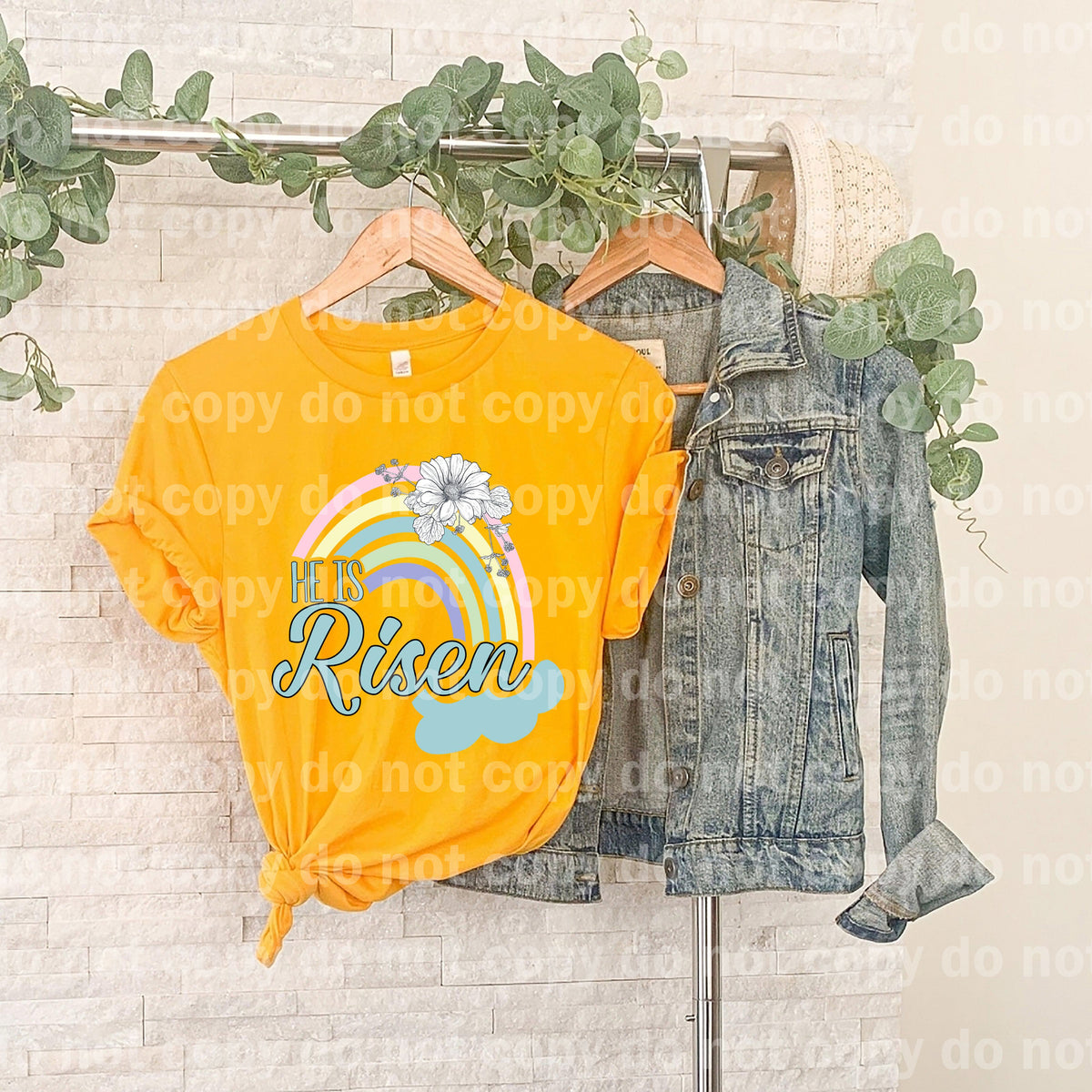 He Is Risen Rainbow Flower Dream print transfer