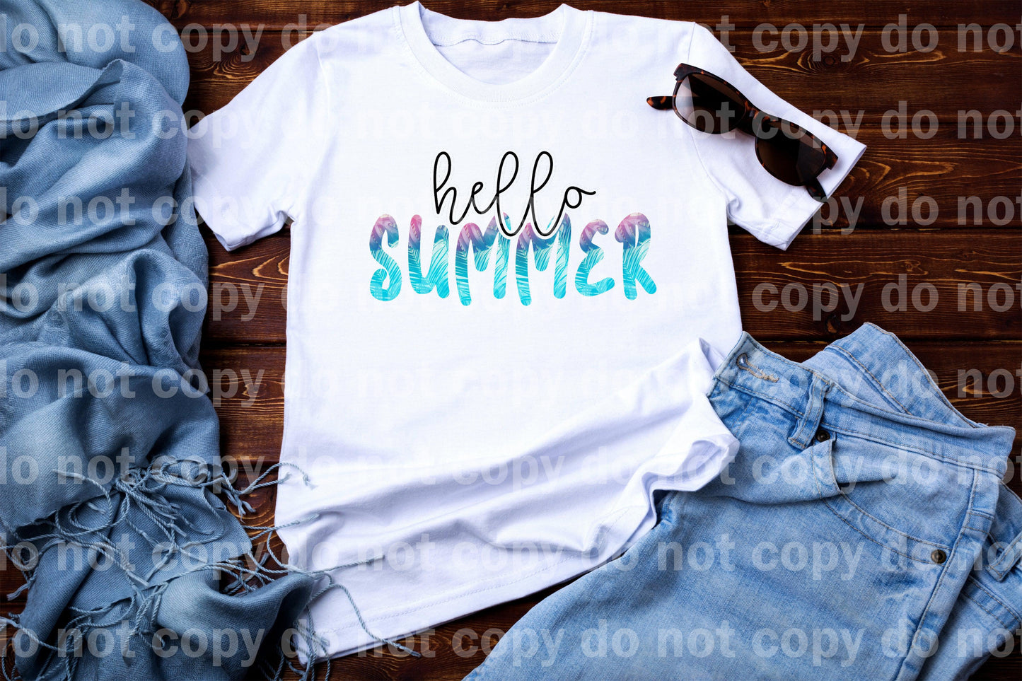 Hello Summer Typography Dream Print or Sublimation Print