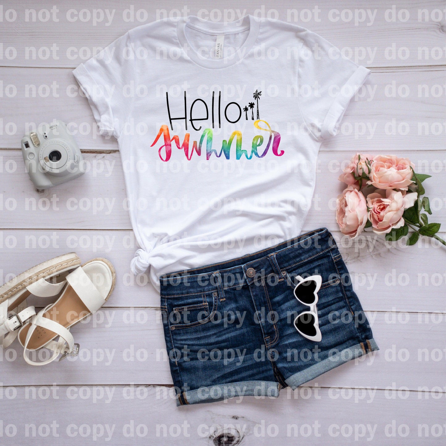 Hello Summer Typography Dream Print or Sublimation Print