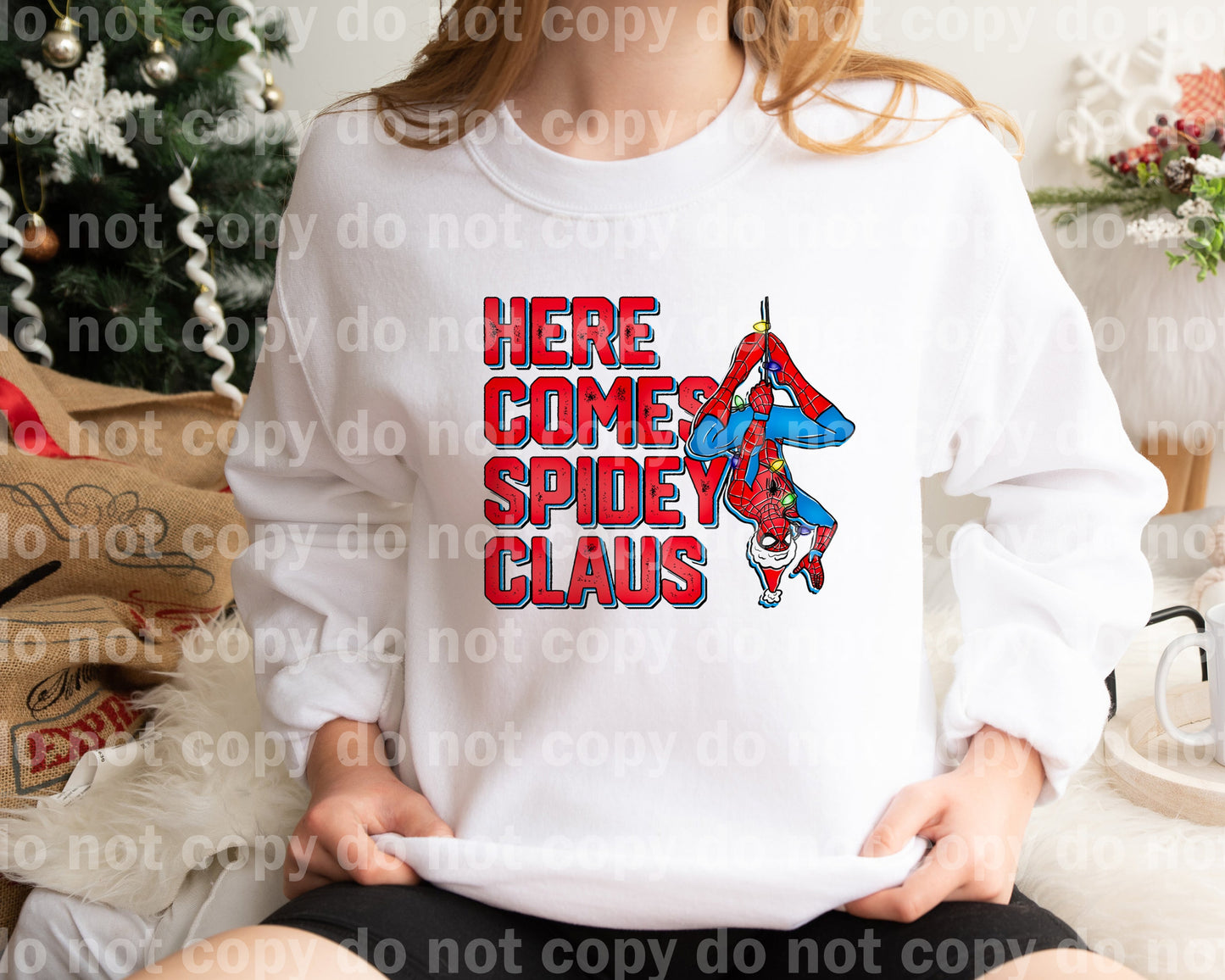 Here Comes Spidey Claus Dream Print or Sublimation Print