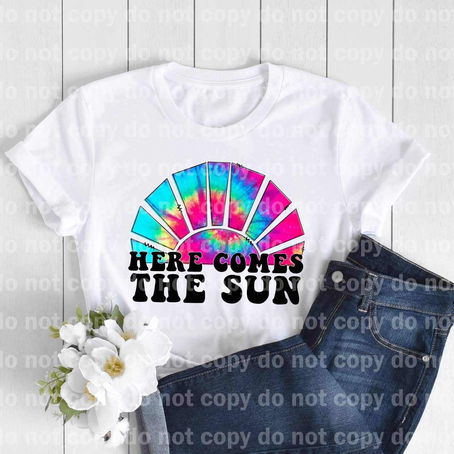 Aquí viene el sol Tie Dye Dream Print o Impresión por sublimación