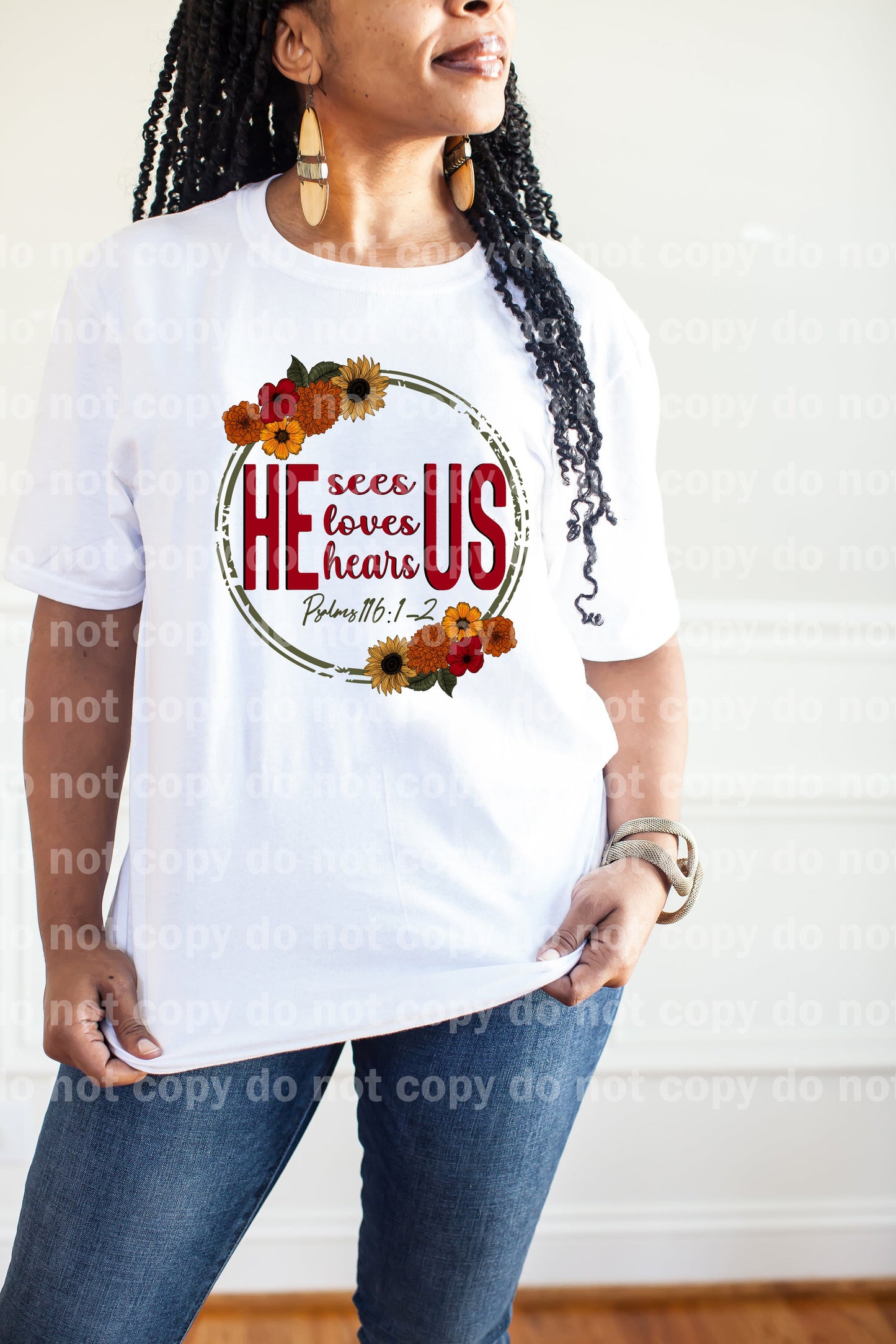 He Sees Us He Loves Us He Hears Us Full Color/One Color Set Dream Print or Sublimation Print