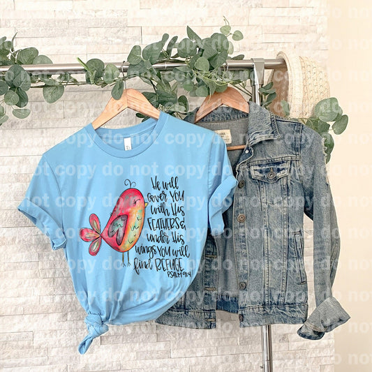 He will cover you with His feathers and under His wings you will find refuge Psalm 91:4 Dream print transfer