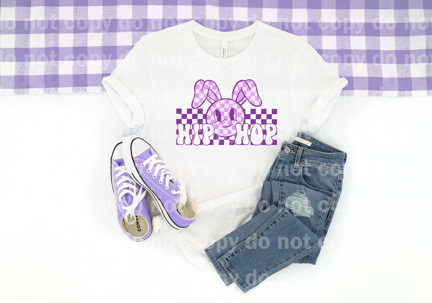 Hip Hop Bunny Plaid In Various Colors Dream Print or Sublimation Print