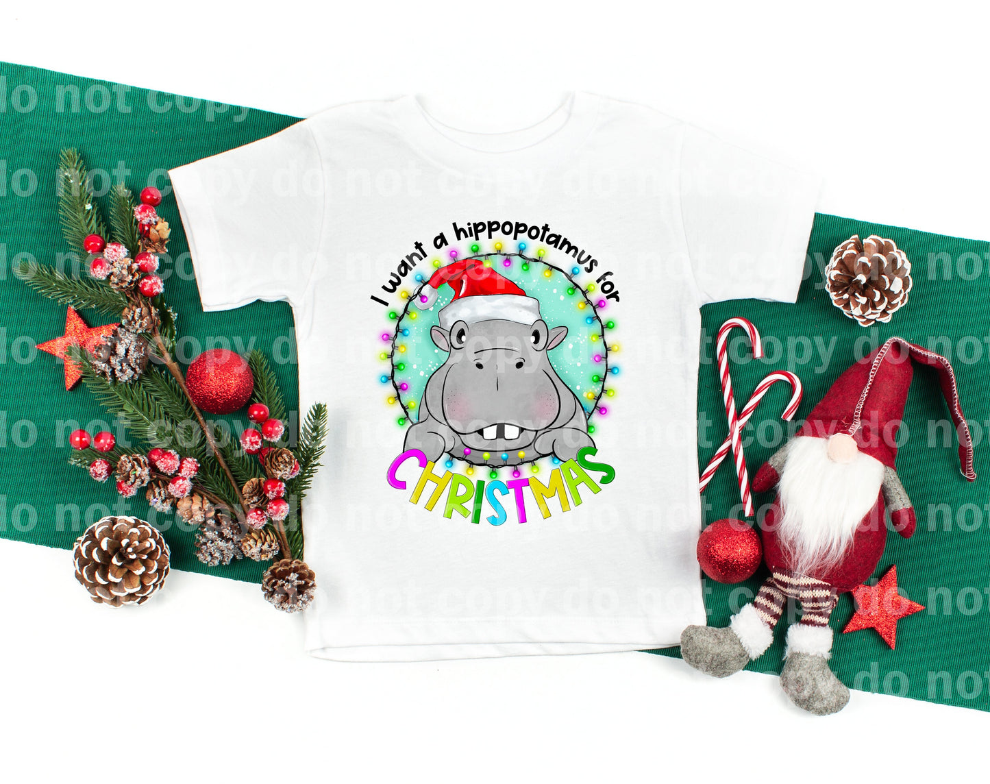 I Want Hippopotamus For Christmas Dream Print or Sublimation Print