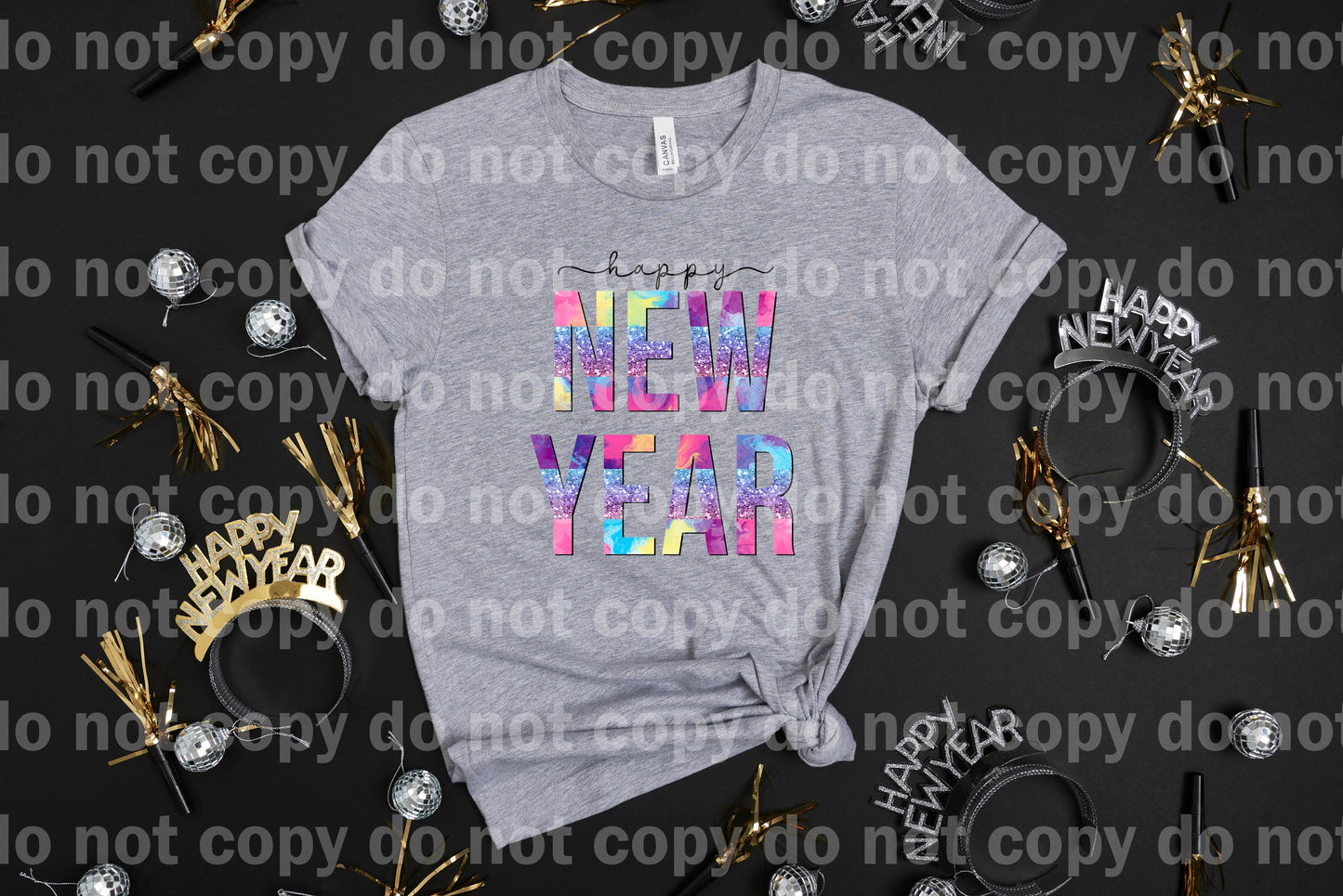 Happy New Year Colorful Dream Print or Sublimation Print