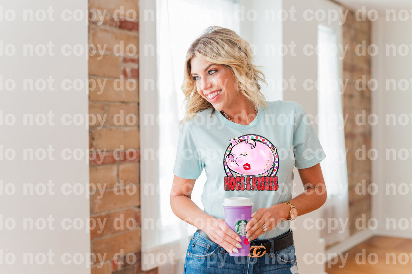 Hogs And Kisses Polka Dream Print or Sublimation Print