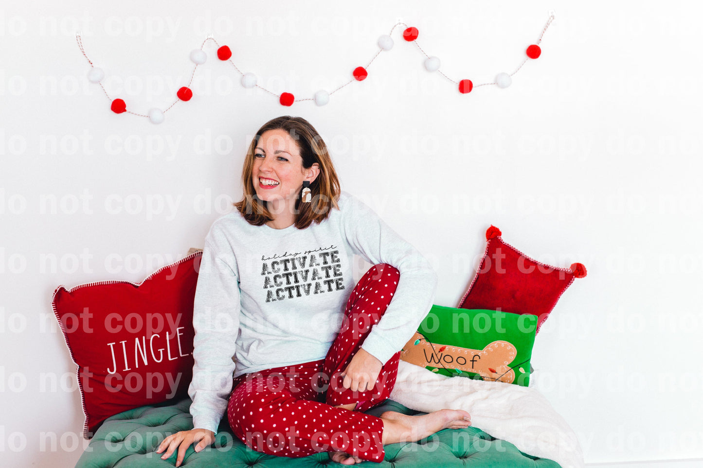 Holiday Spirit Activate Distressed Black/White Dream Print or Sublimation Print