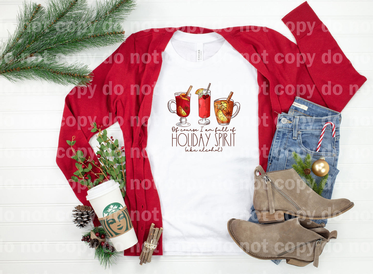 Of Course I Am Full Of Holiday Spirit Also Known As Alcohol Full Color/One Color Dream Print or Sublimation Print