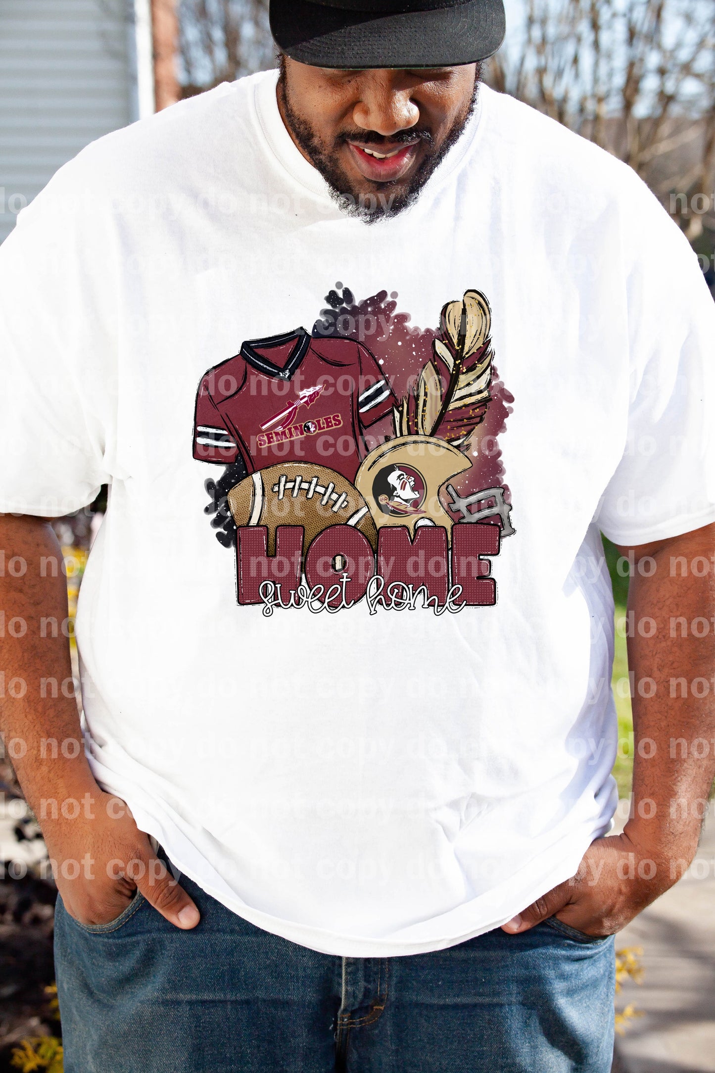 Home Sweet Home Football Feather Dream Print or Sublimation Print