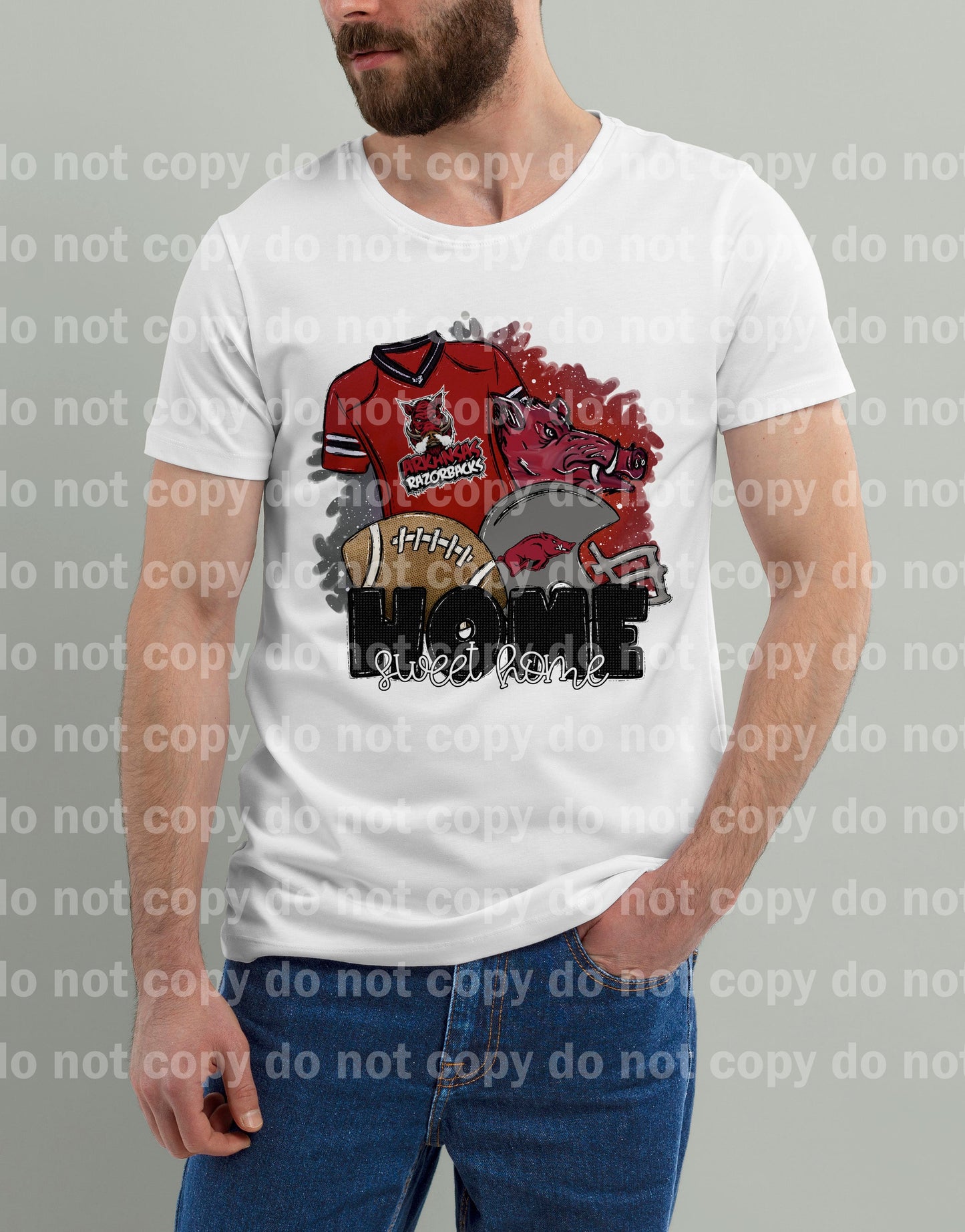 Home Sweet Home Football Wild Boar Dream Print or Sublimation Print