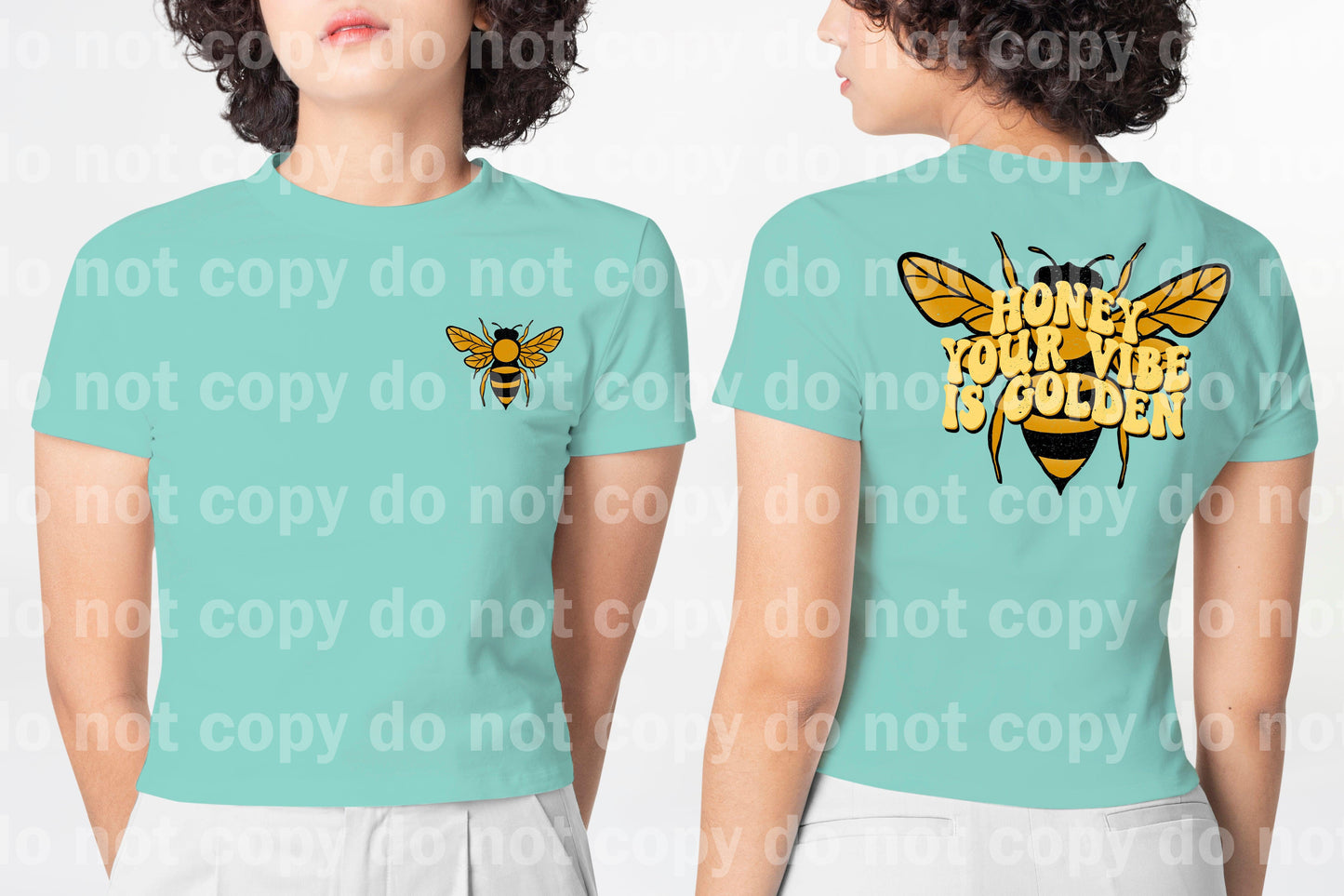 Honey Your Vibe Is Golden Distressed / Non Distressed Set Dream Print or Sublimation Print