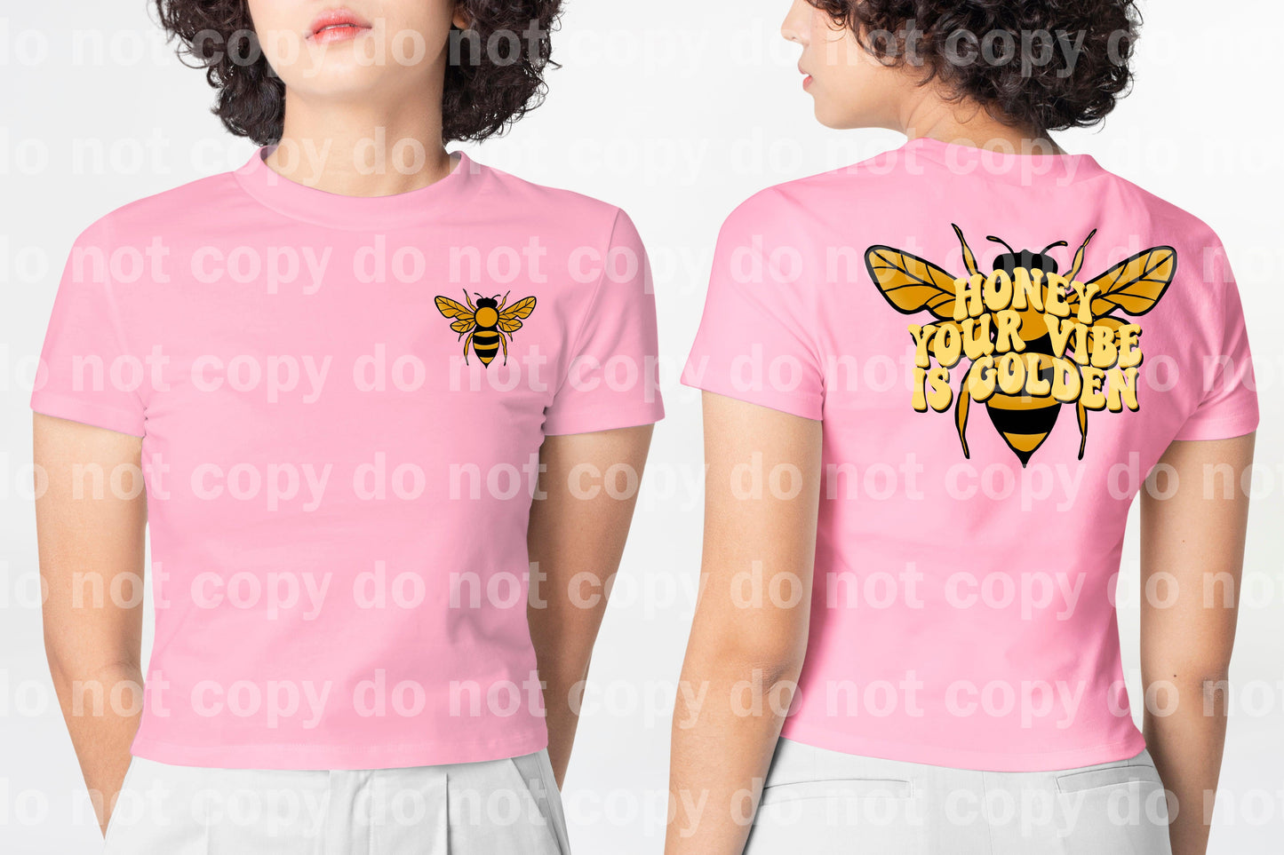 Honey Your Vibe Is Golden Distressed / Non Distressed Set Dream Print or Sublimation Print