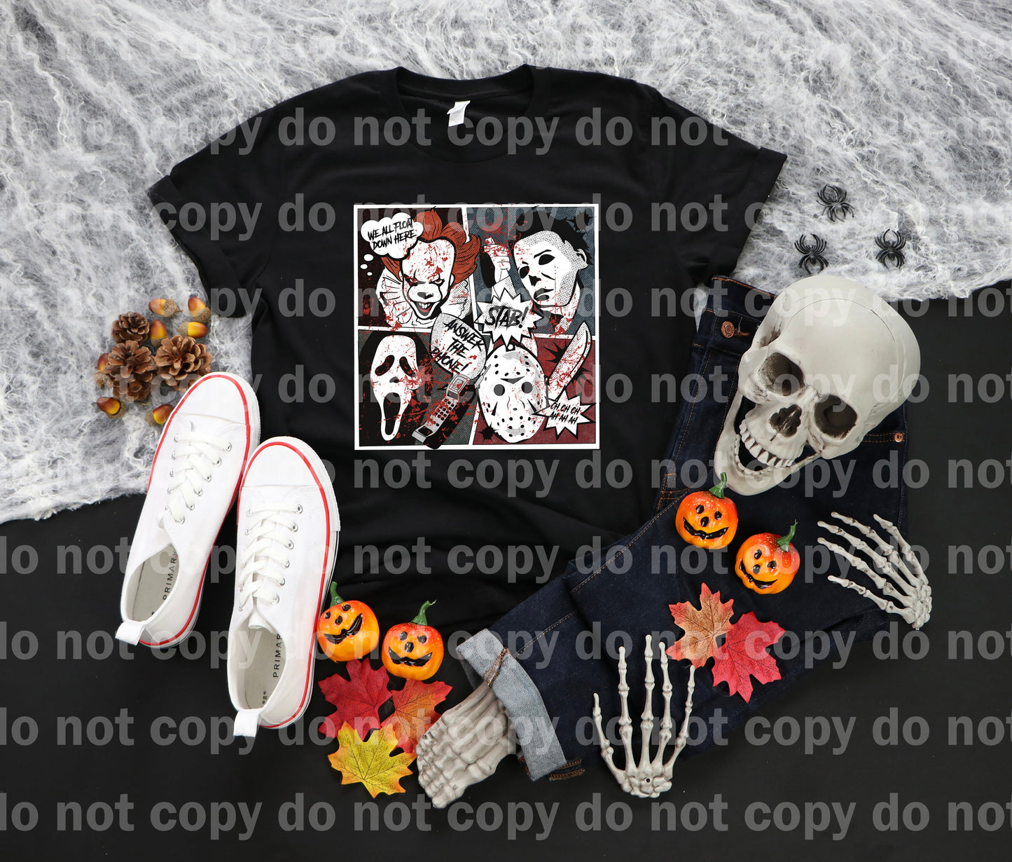 Horror Faces Comic Full Color/One Color Dream Print or Sublimation Print