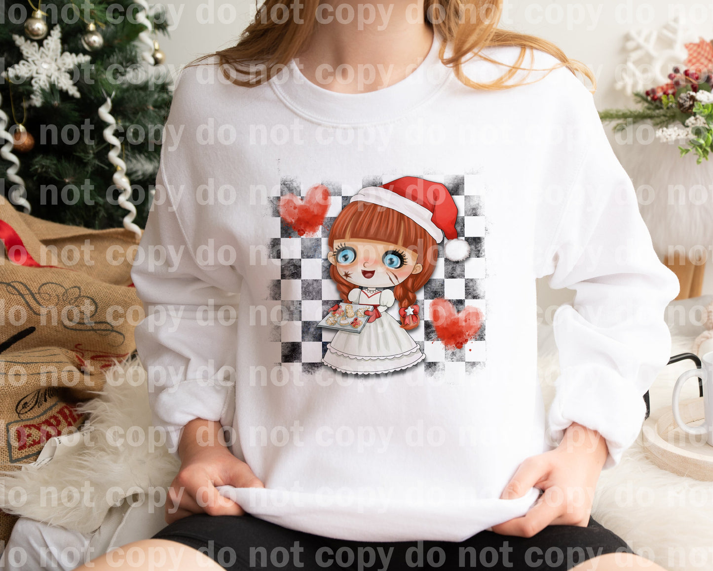 Horror Doll Checkered Dream Print or Sublimation Print