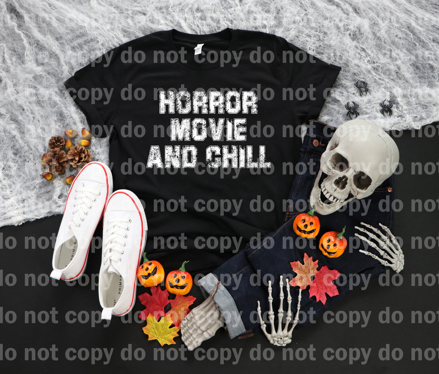 Horror Movie And Chill Black/White Dream Print or Sublimation Print