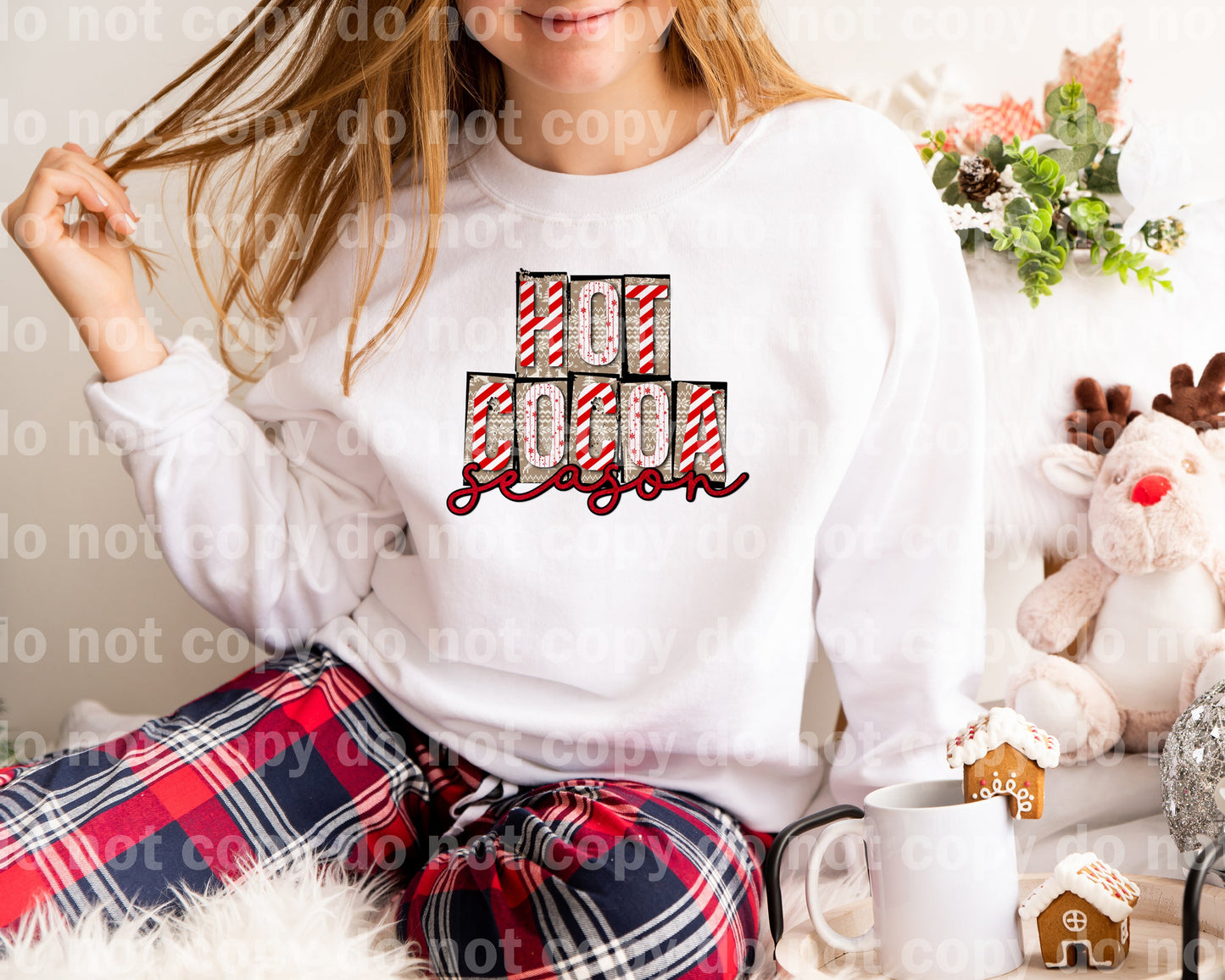 Hot Cocoa Season Red And White Dream Print or Sublimation Print