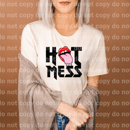 Hot Mess Tongue Out Distressed Dream Print or Sublimation Print