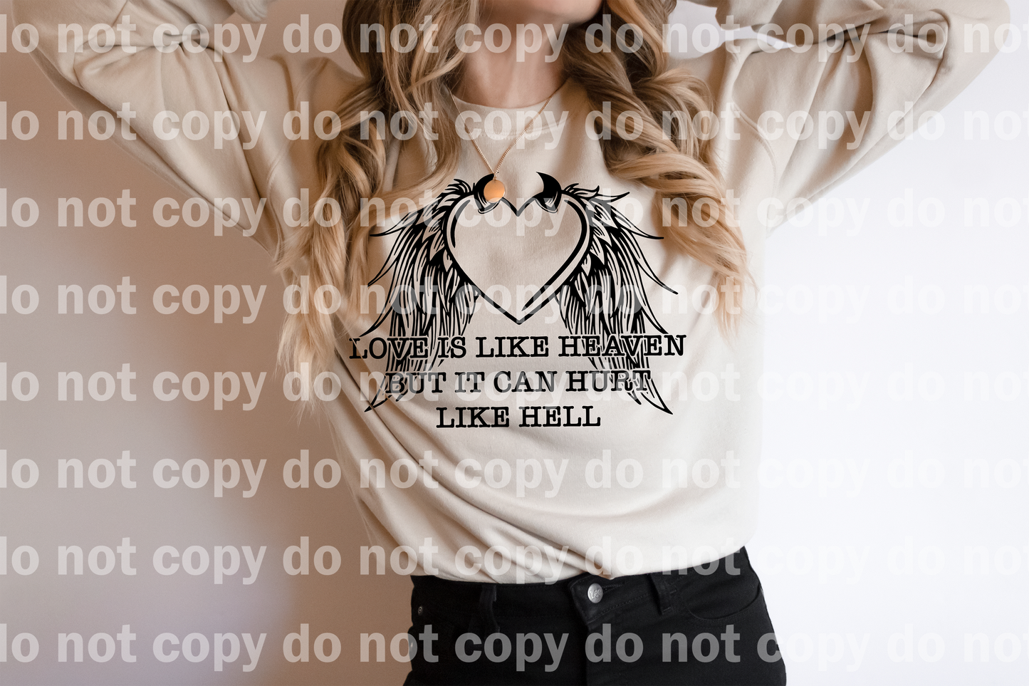 Love Is Like Heaven But It Can Hurt Like Hell Dream Print or Sublimation Print