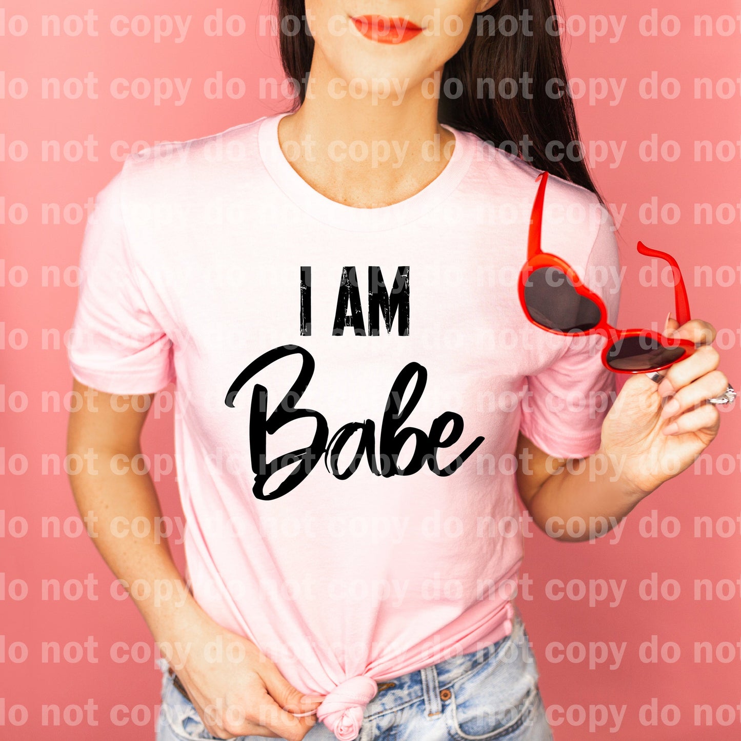 I Am Babe Typography Distressed Black/White Dream Print or Sublimation Print