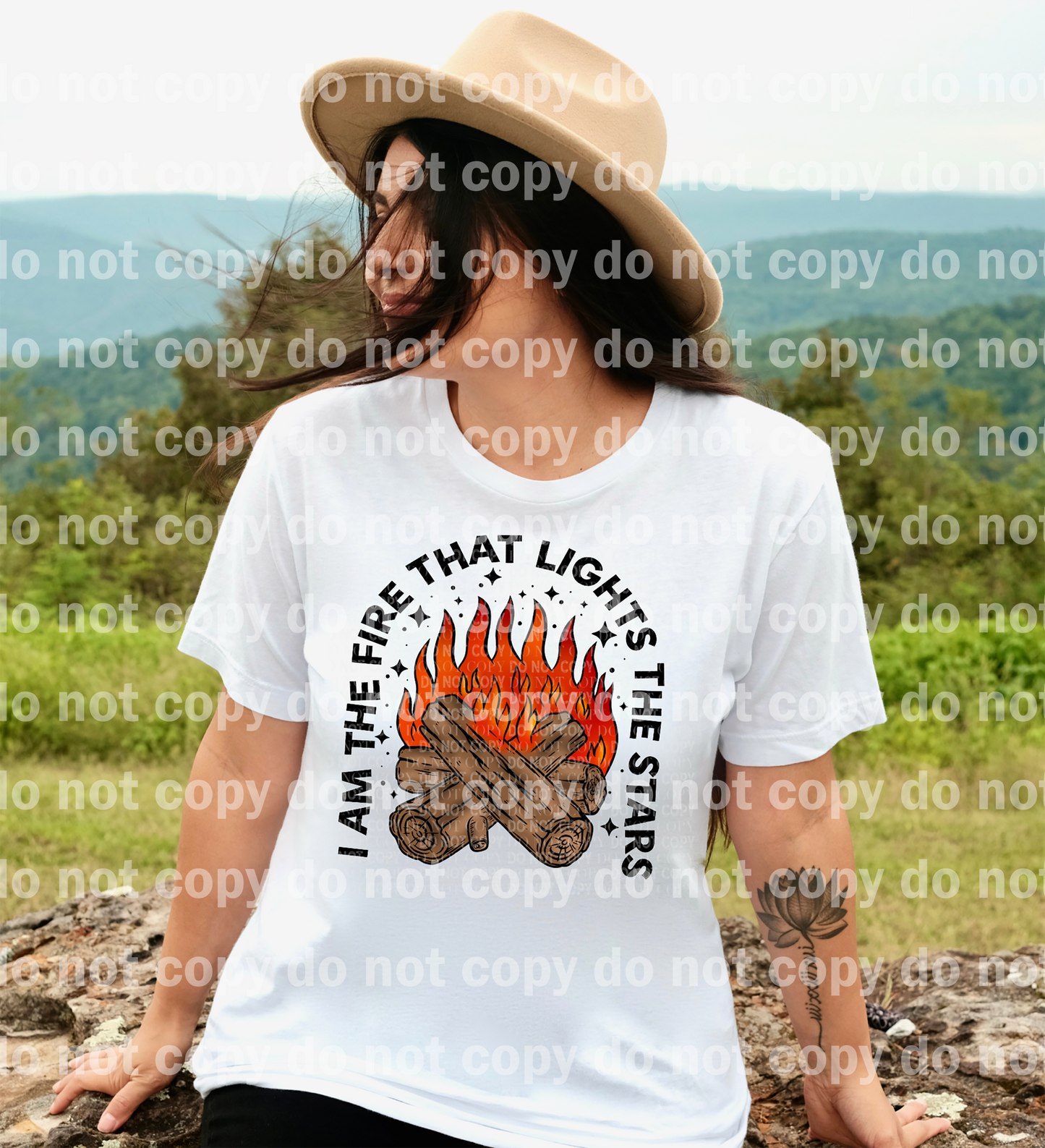 I Am The Fire That Lights The Stars Full Color/One Color Dream Print or Sublimation Print
