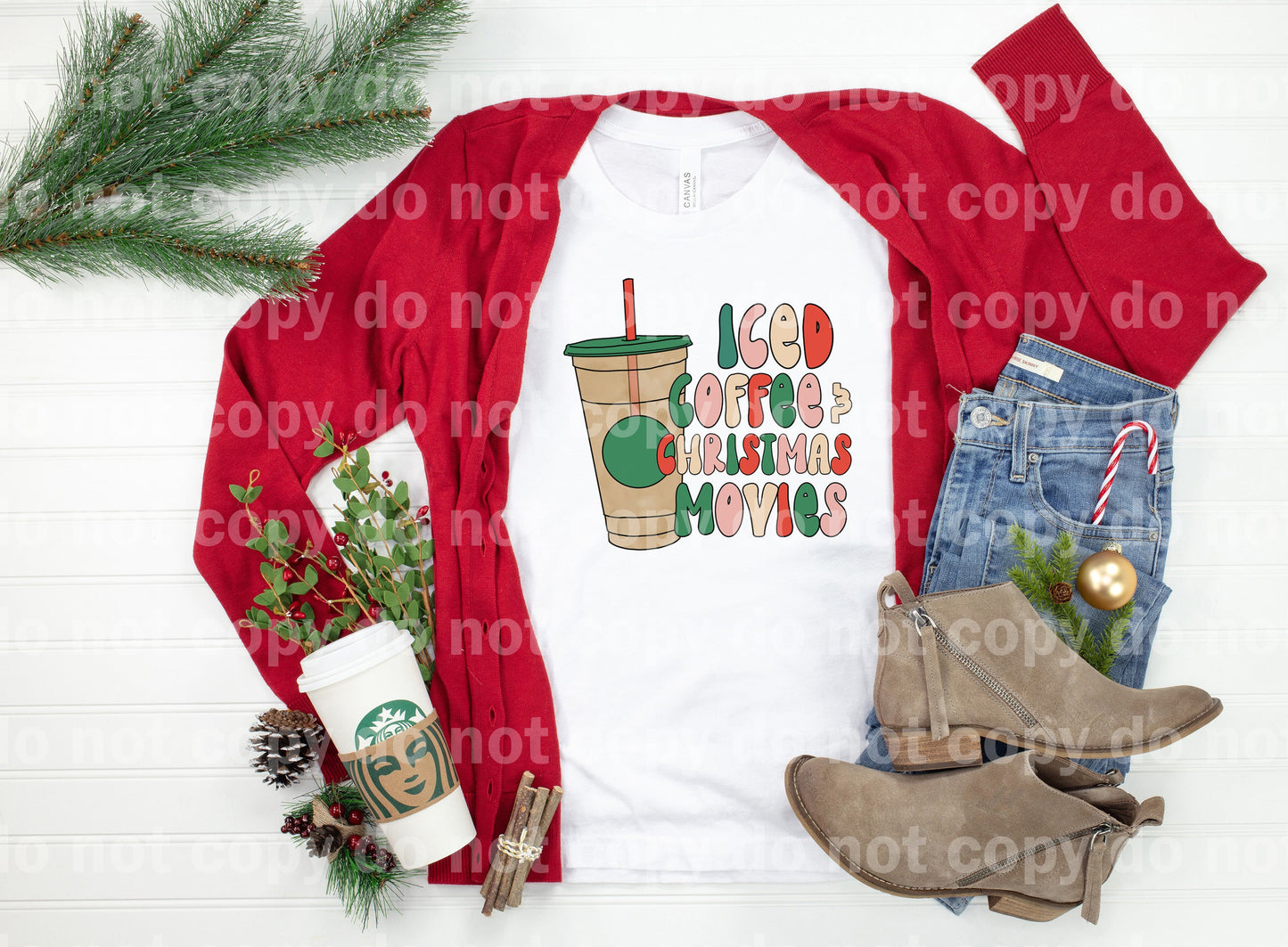 Iced Coffee And Christmas Movies Dream Print or Sublimation Print
