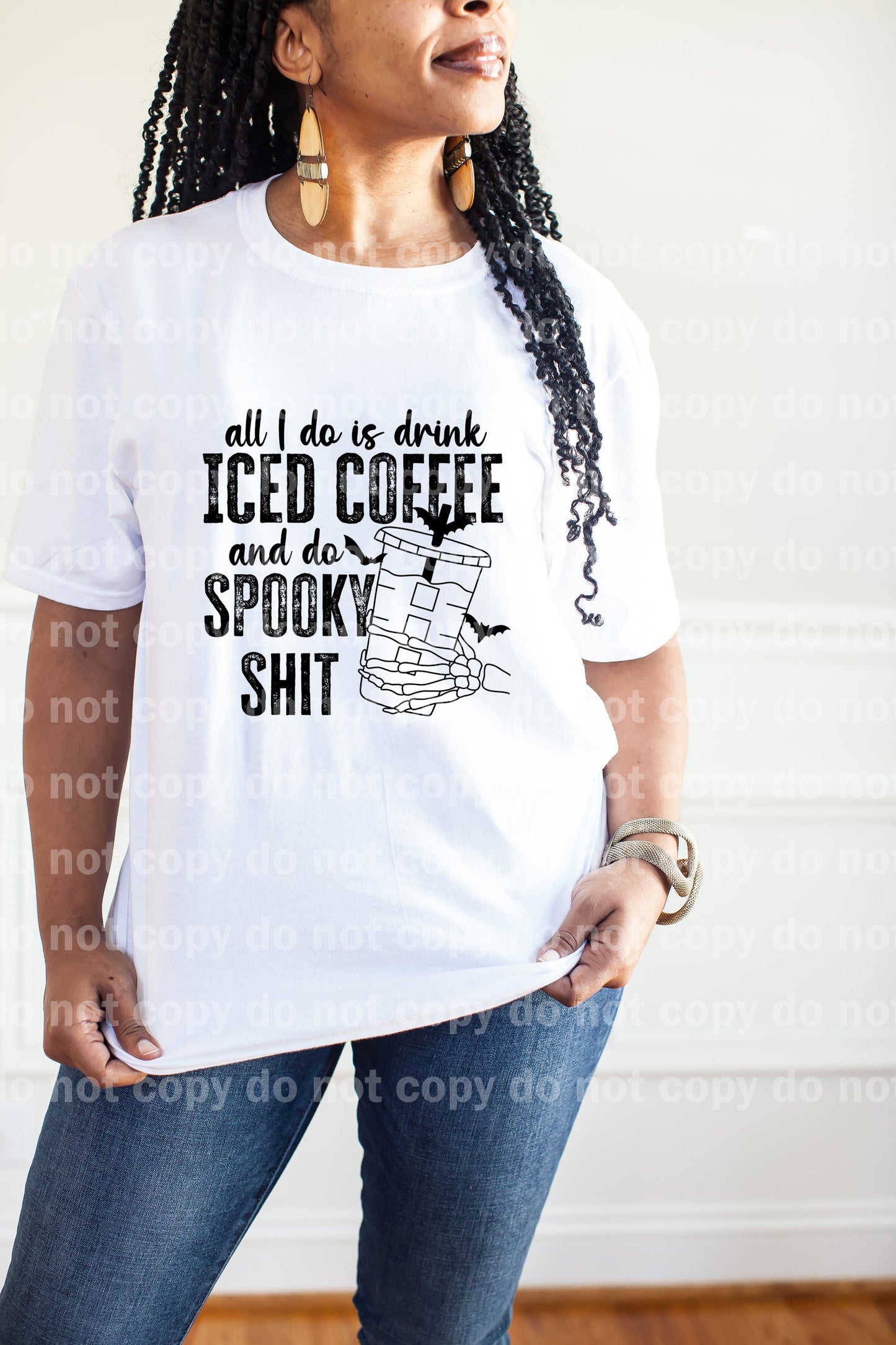 All I Do Is Drink Iced Coffee And Do Spooky Shit Dream Print or Sublimation Print