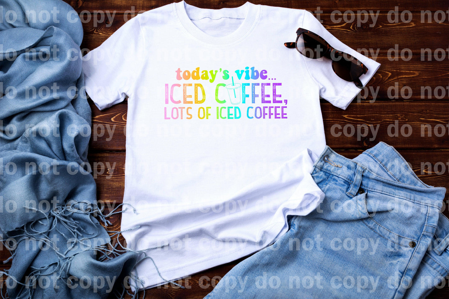 Today's Vibe. Iced Coffee, Lots Of Iced Coffee Full Color/One Color Dream Print or Sublimation Print