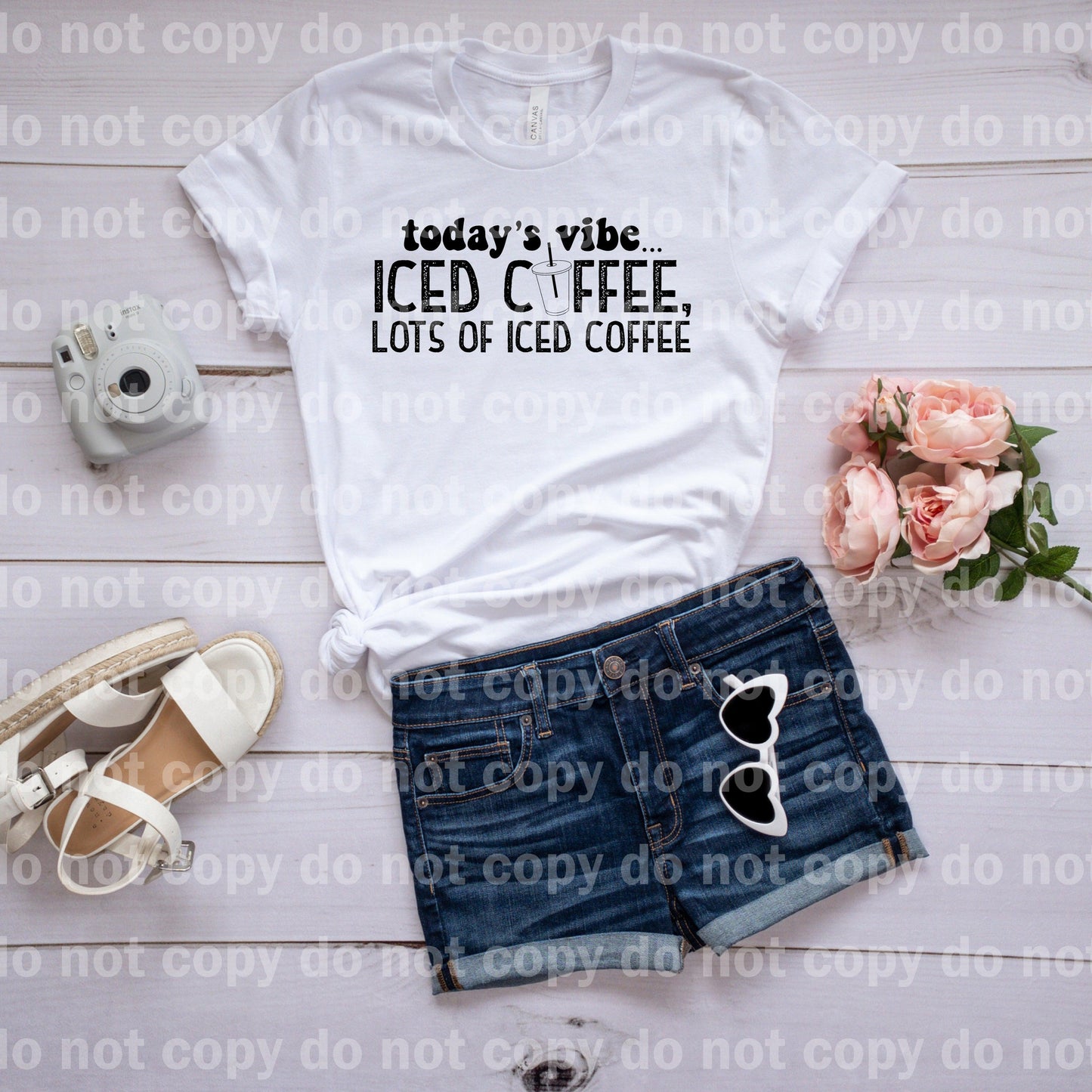 Today's Vibe. Iced Coffee, Lots Of Iced Coffee Full Color/One Color Dream Print or Sublimation Print
