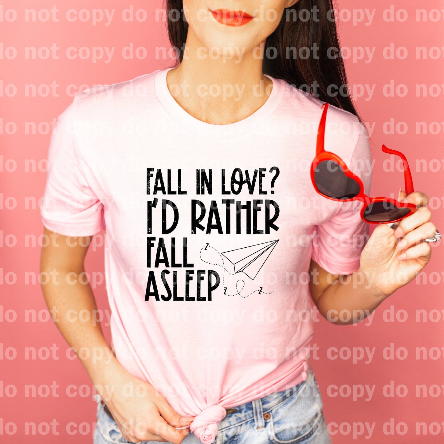 Fall In Love I'd Rather Fall Asleep Full Color/One Color Dream Print or Sublimation Print