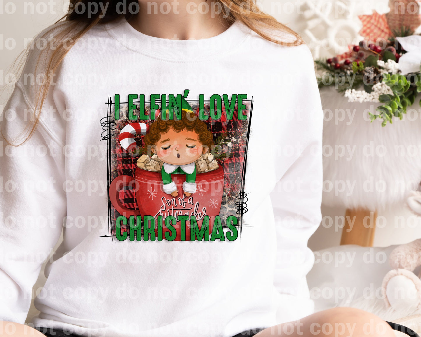 I Elfin' Love Christmas Distressed Dream Print or Sublimation Print