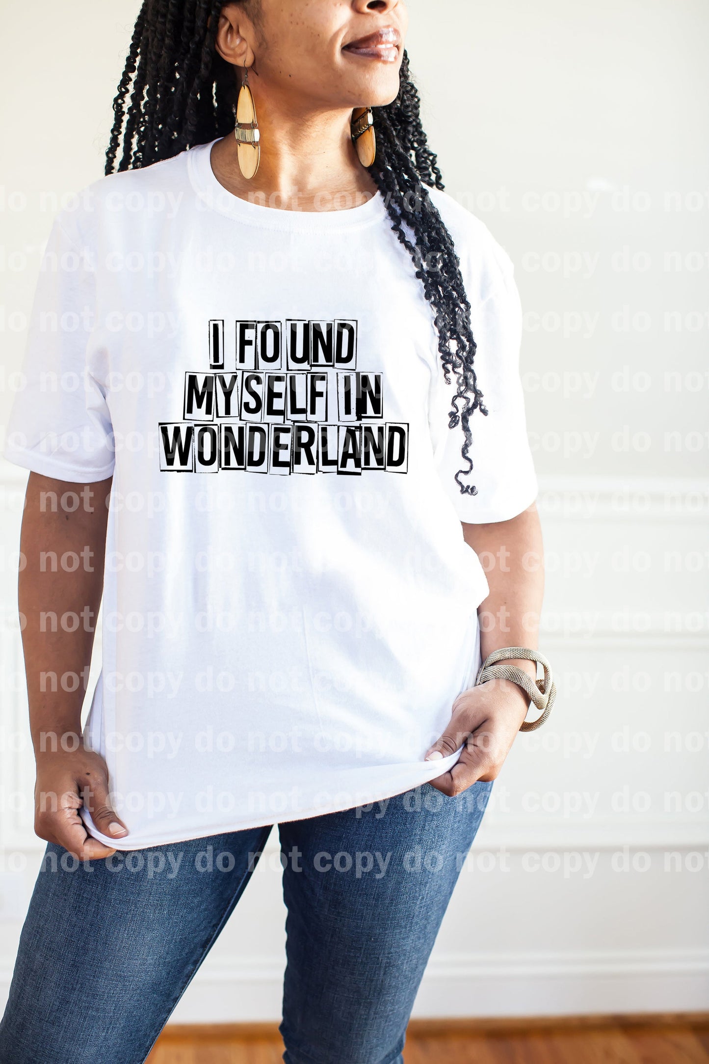 I Found Myself In Wonderland Black/White Dream Print or Sublimation Print