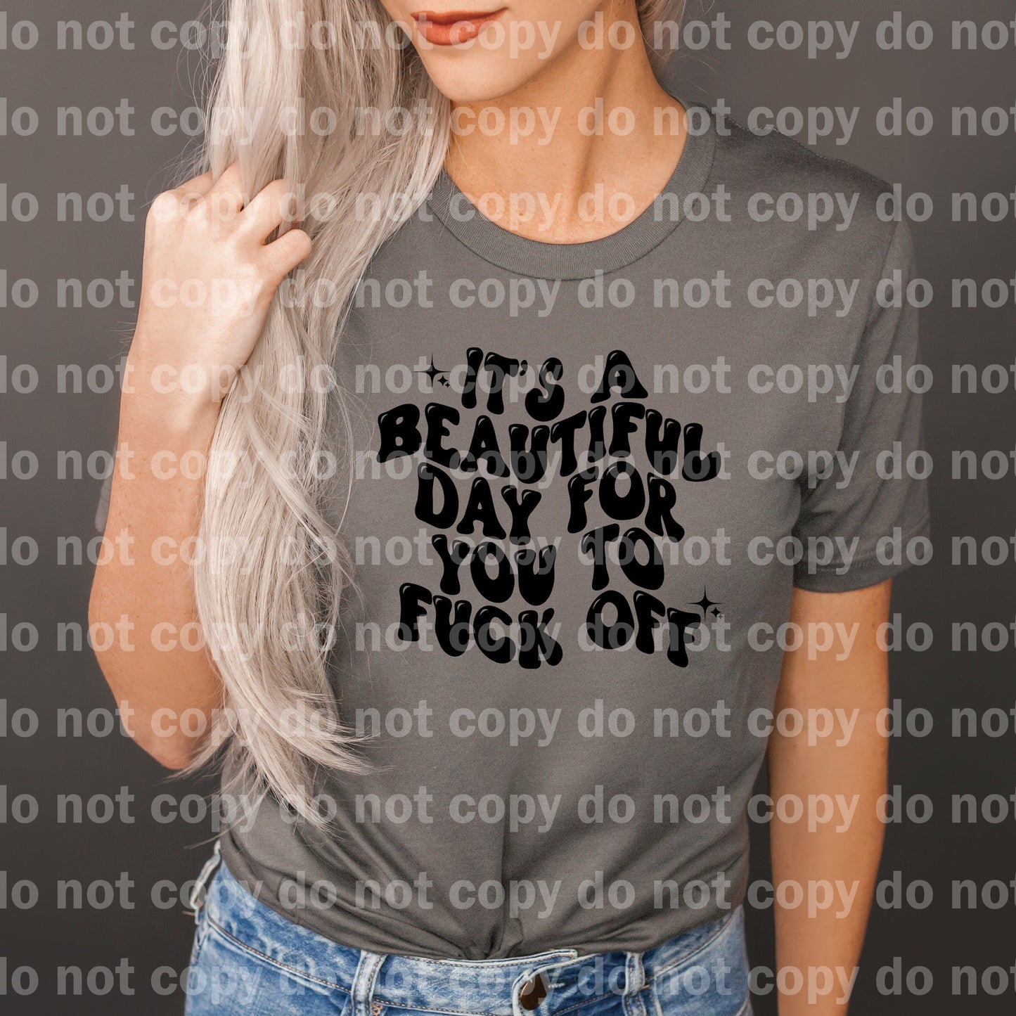 It's A Beautiful Day For You To Fuck Off Black/White Dream Print or Sublimation Print