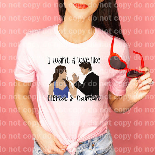 Quiero un amor como Elena y Damon Dream Print o Sublimation Print