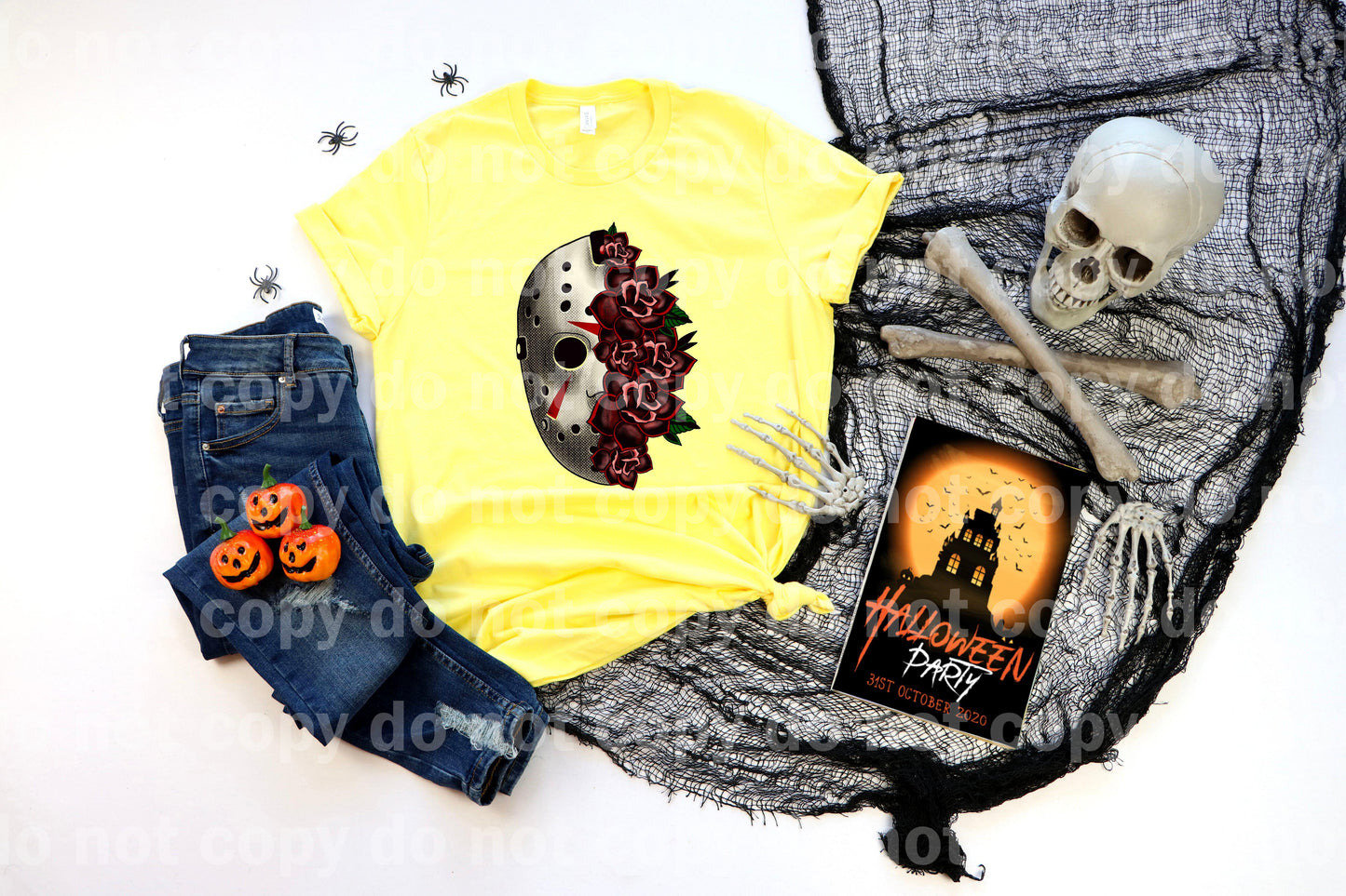 Jason Floral Mask Full Color/Black/White Dream Print or Sublimation Print