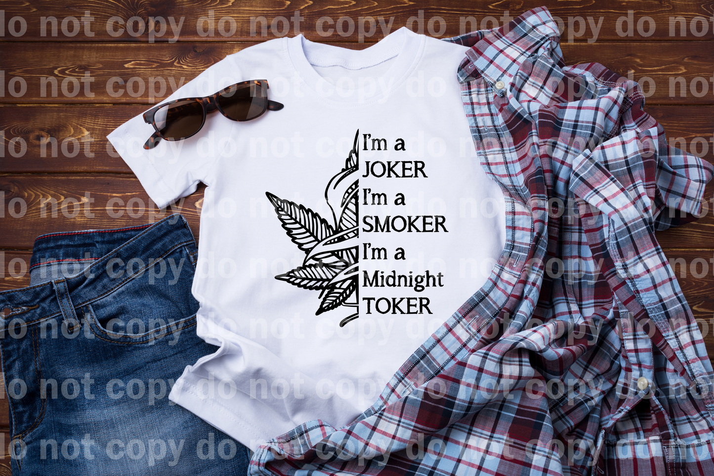 I’m a joker I’m a smoker I’m a midnight toker marijuana leaf lyric fan art Dream Print or Sublimation Print