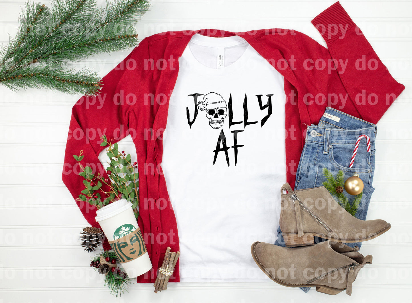 Jolly AF Distressed Full Color/One Color Dream Print or Sublimation Print