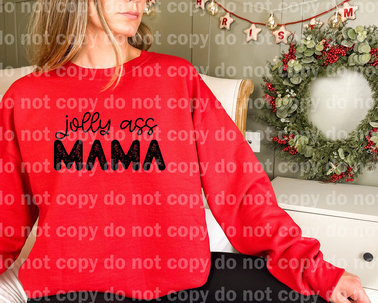 Jolly Ass Mama Typography Multicolor/Black/White Dream Print or Sublimation Print
