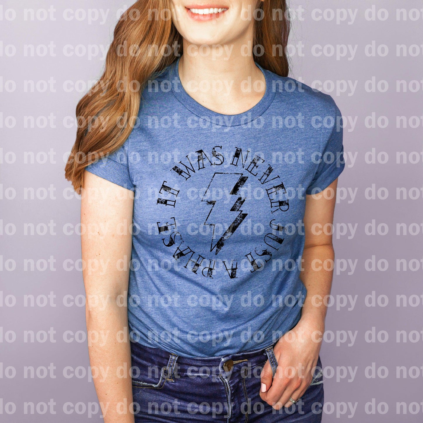 It Was Never Just A Phase Lightning Bolt Distressed Dream Print or Sublimation Print