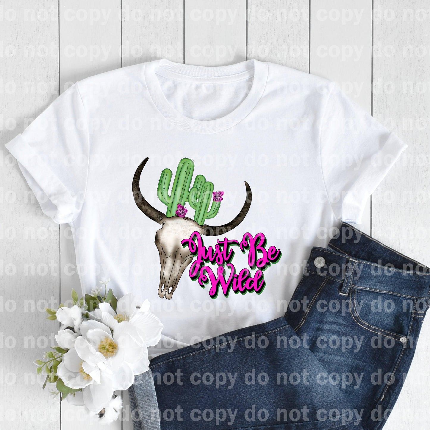 Just Be Wild Bull Skull Dream Print or Sublimation Print