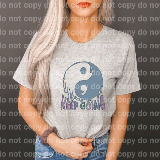 Keep Going Yin Yang Full Color/One Color Dream Print or Sublimation Print