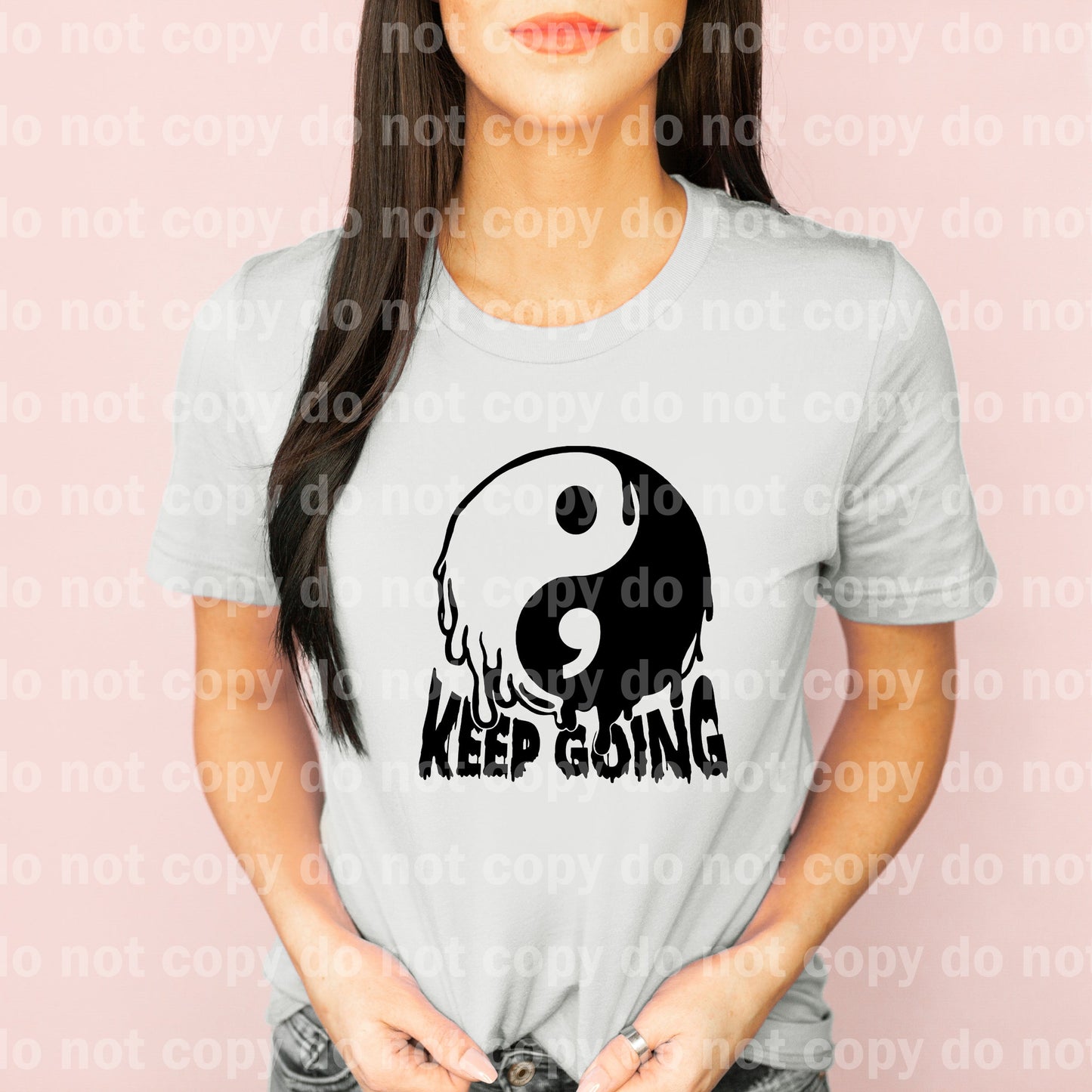 Keep Going Yin Yang Full Color/One Color Dream Print or Sublimation Print