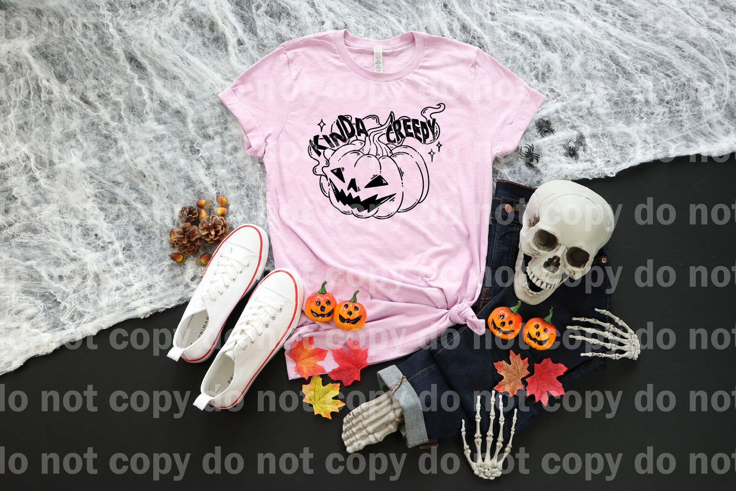 Kinda Creepy Pumpkin Full Color/One Color Dream Print or Sublimation Print