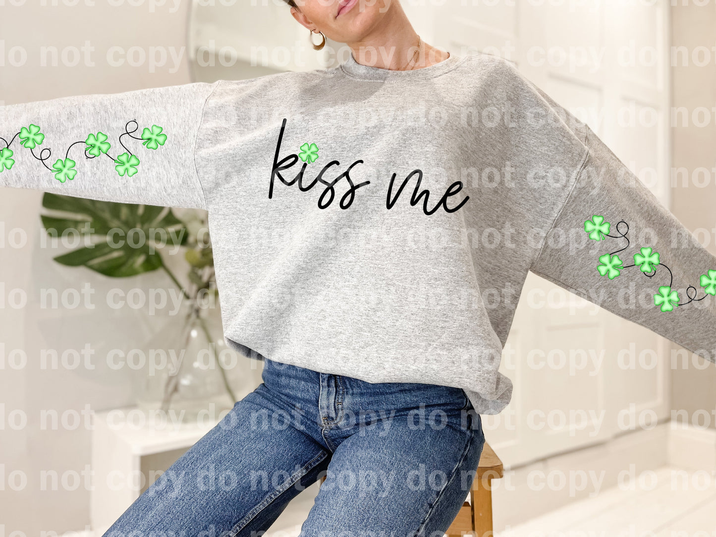 Kiss Me With Sleeve Design Dream Print or Sublimation Print
