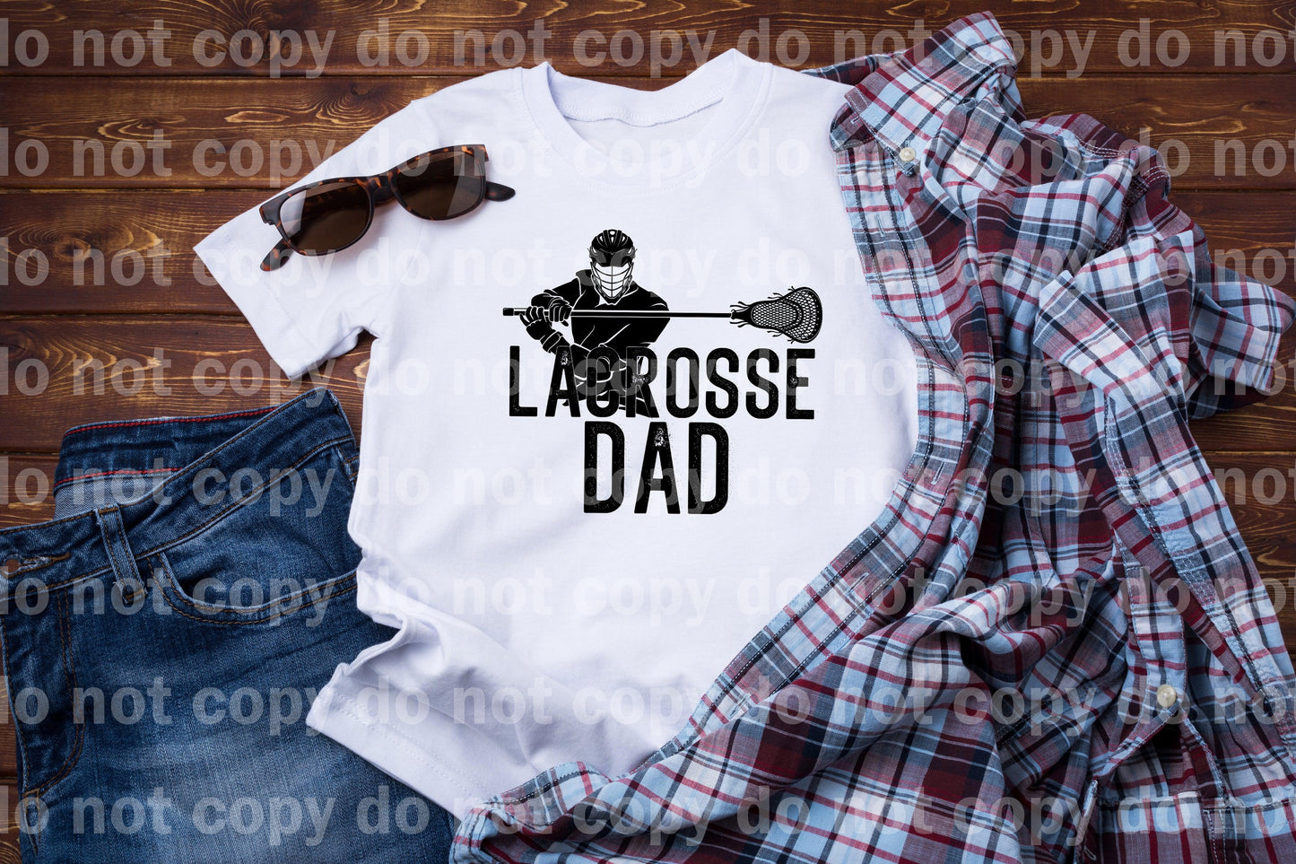 Lacrosse Dad Black Dream Impresión o Impresión de Sublimación